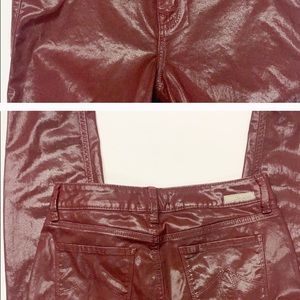 Anthro Level 99 Liza Coated Skinny Pants